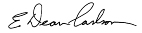 E. Dean Carlson signature
