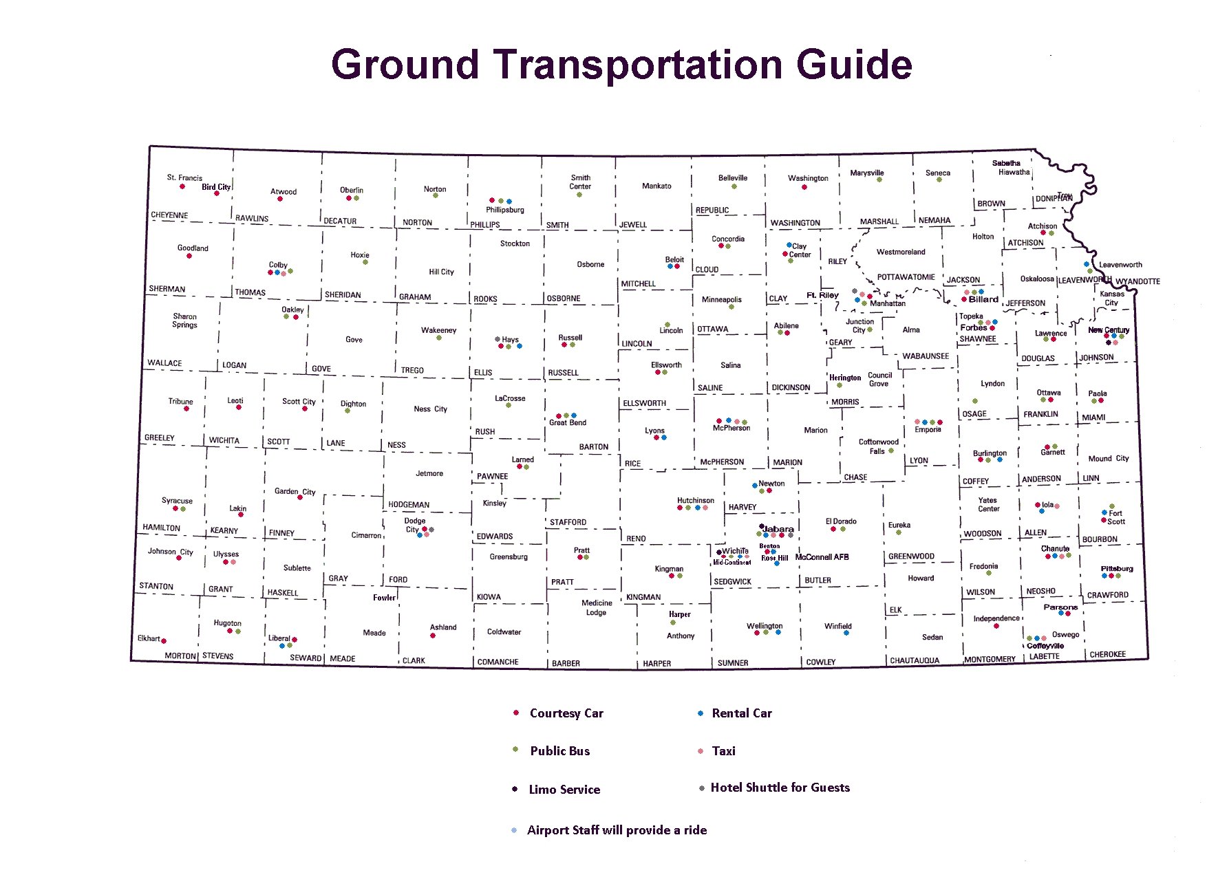 Ground Transportation Guide Map